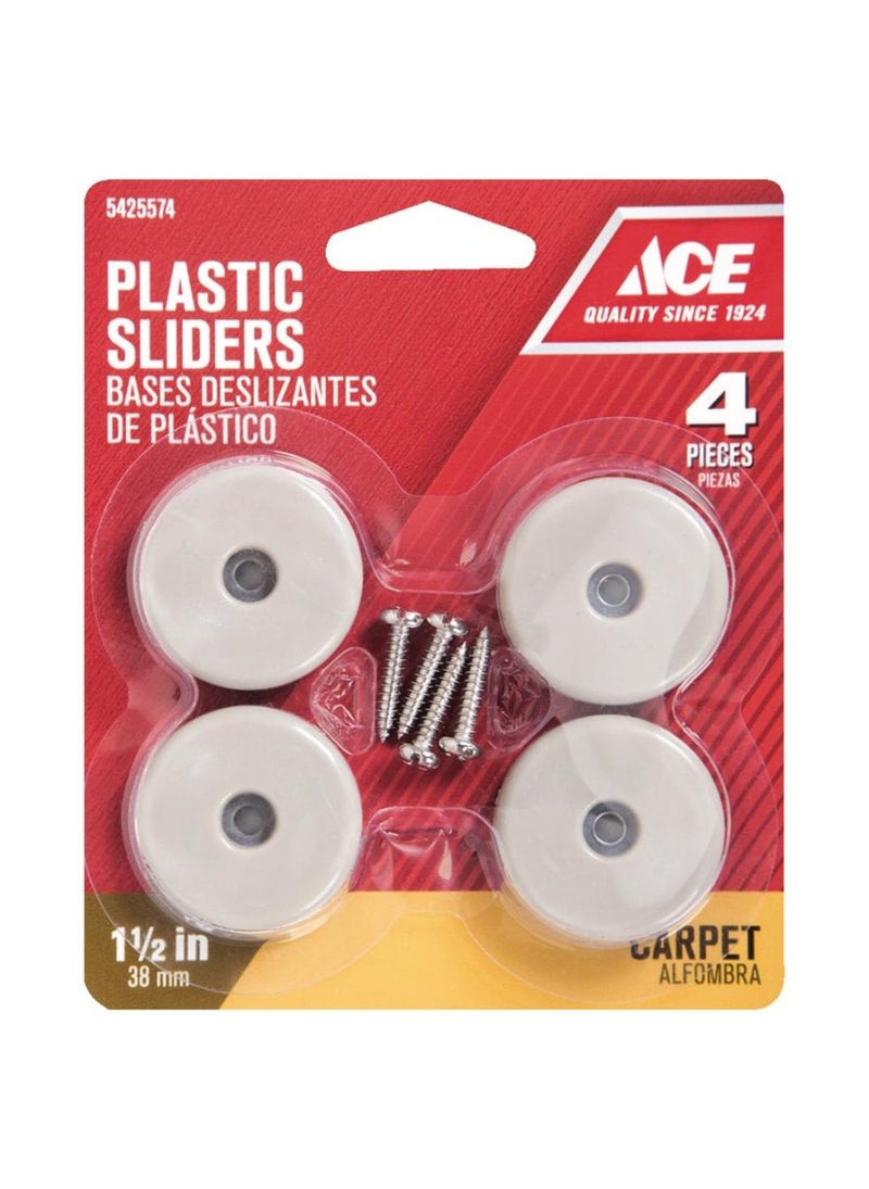 Ace Plastic Sliders 3.8cm 4 Pieces