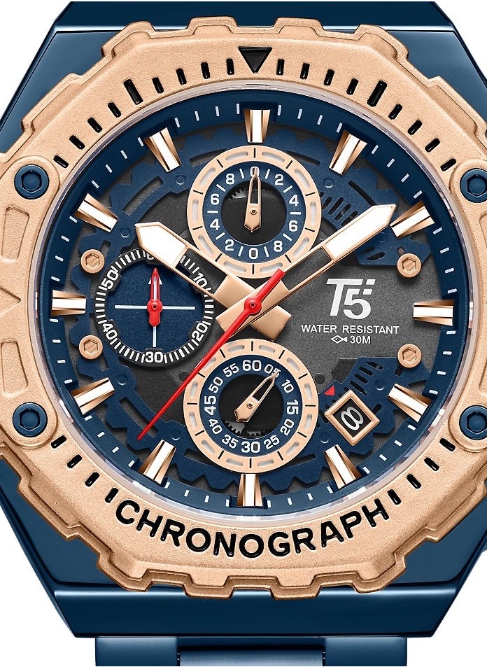 T5 - T5 men’s Chronograph Stainless steel Watch - Image 1