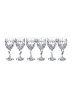 Set Of 6 Crystal Goblet - Clear
