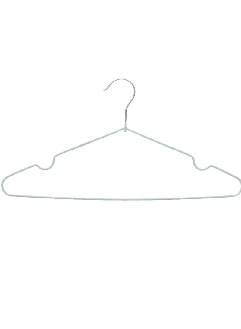 Stainless steel flexible sturdy clothes hangers set with plastic anti skid cover perfect for daily use set of 9 pieces - Image 2