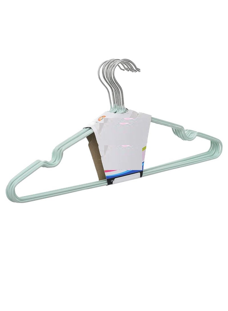 Stainless steel flexible sturdy clothes hangers set with plastic anti skid cover perfect for daily use set of 9 pieces - Image 3