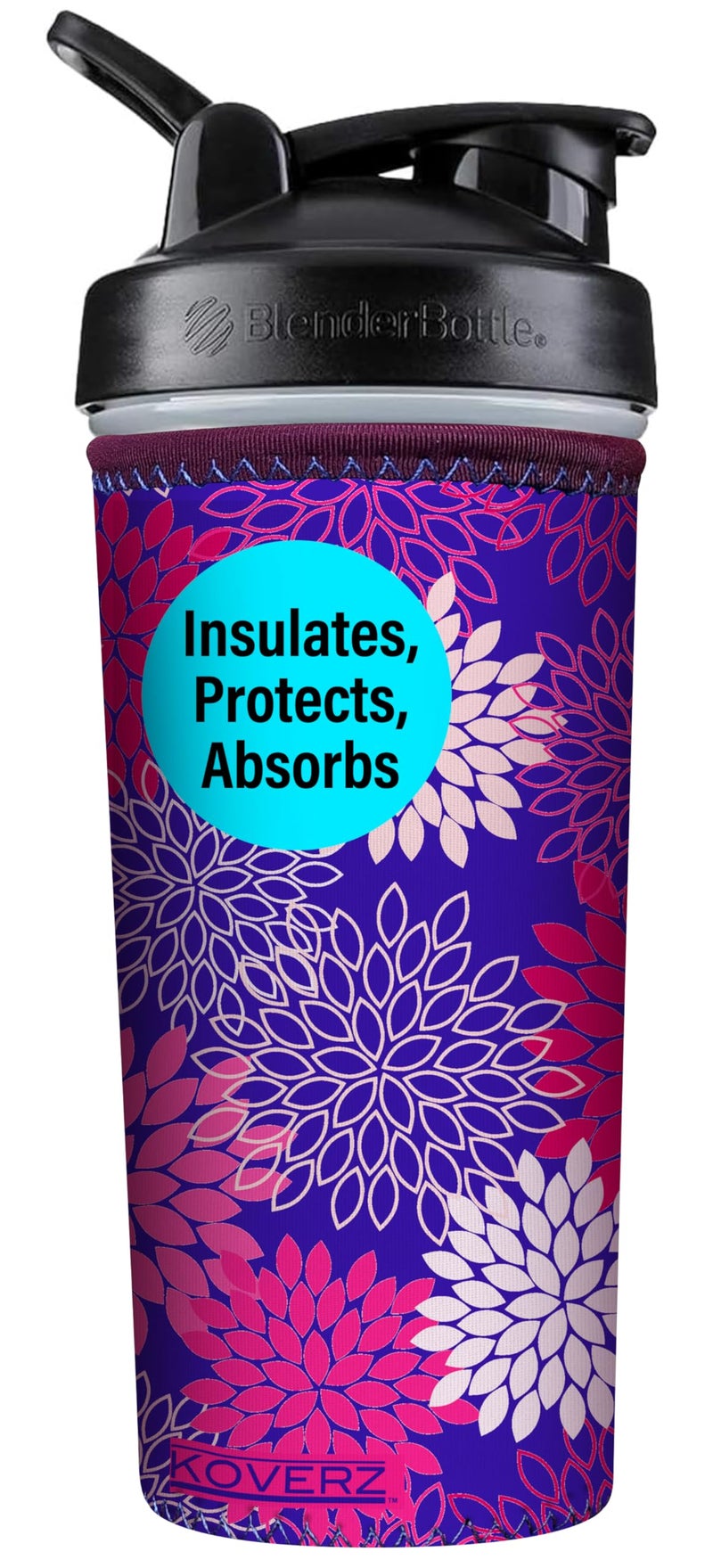 Koverz Neoprene 2430 oz Water Bottle Insulator Cooler Coolie Midnight Mums