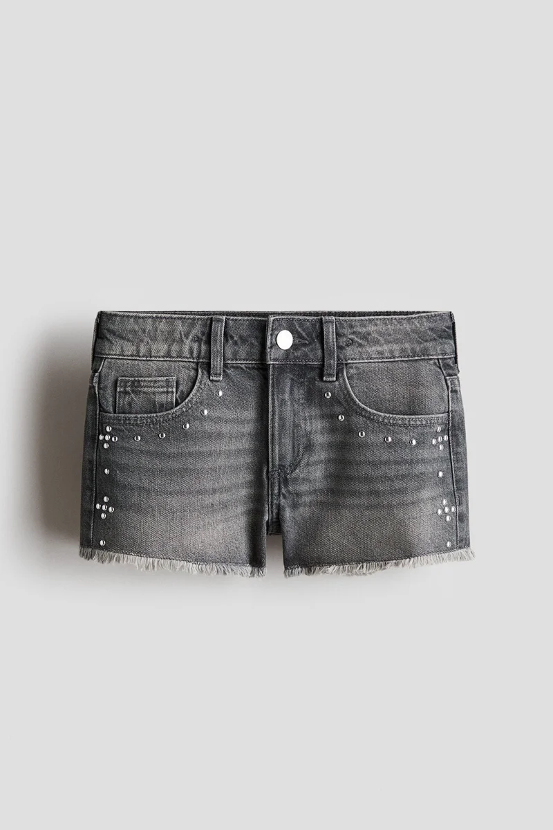 H&M Embroidery-detail denim shorts