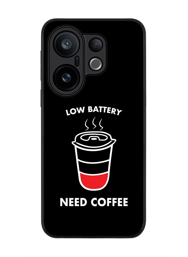 Stylizedd For vivo X200 FE / S30 Pro mini Case,Slim fit Camera Protection, Shockproof Thin Phone cover  - Low battery need coffee