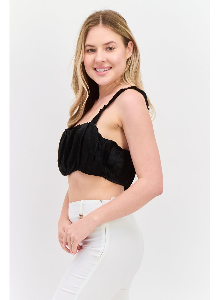 PUBLIC DESIRE Women Square Neck Sleeveless Plain Crop Top,  - Image 2