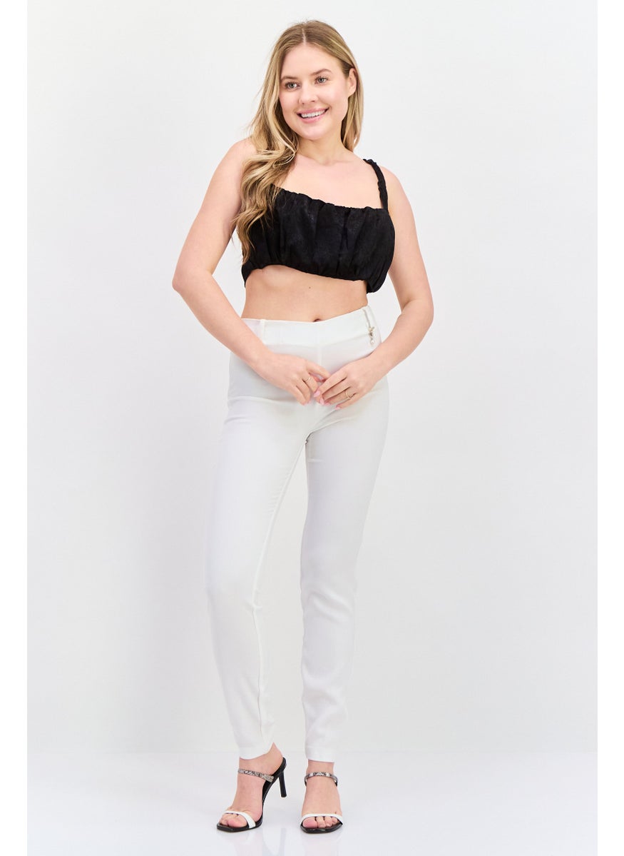 PUBLIC DESIRE Women Square Neck Sleeveless Plain Crop Top,  - Image 4