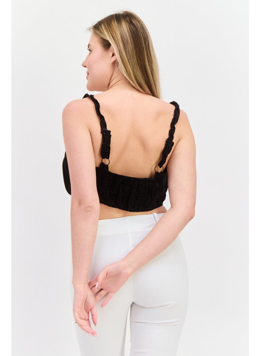 PUBLIC DESIRE Women Square Neck Sleeveless Plain Crop Top,  - Image 3