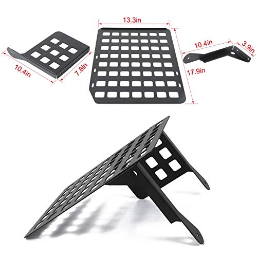 JeCar Metal Molle Storage Trunk Organizer Cargo Rack Shelf Storage for 2007-2018 Jeep Wrangler JK & Unlimited 4-Door (Driver Side) - Image 2