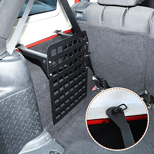 JeCar Metal Molle Storage Trunk Organizer Cargo Rack Shelf Storage for 2007-2018 Jeep Wrangler JK & Unlimited 4-Door (Driver Side) - Image 4