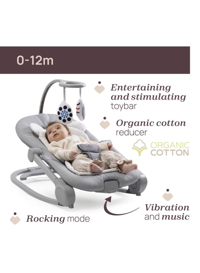 Chicco Mia Baby Bouncer 0m-18kg, Pebble - Image 2