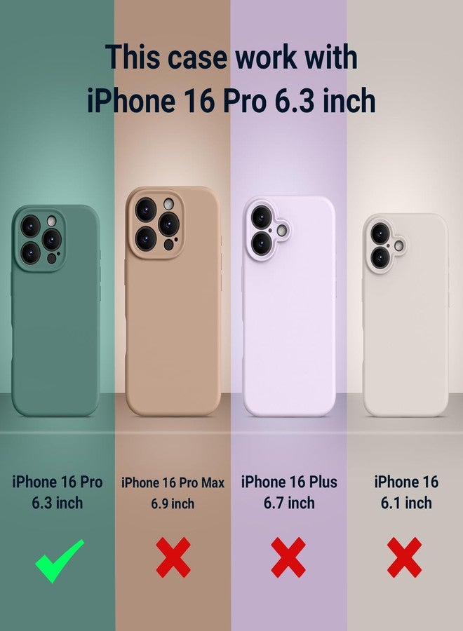 OTOFLY Magnetic for iPhone 16 Pro Case,Compatible with Magsafe,Classic Liquid Silicone Mobile Phone Case,Integrated Camera Control Button,Anti-Scratch Microfiber Lining, Pine Green - Image 2