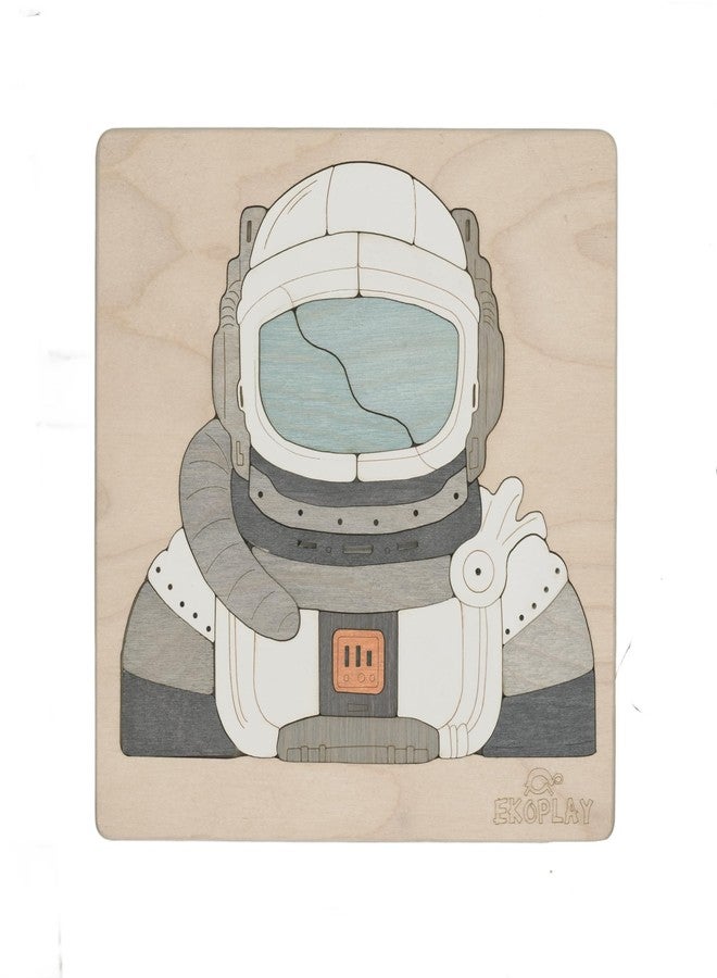 EKOPLAY Astronaut and A Rocket | Man ON The Moon Puzzle for Kids | Multilayered 39 Piece Wooden Jigsaw Puzzle | Learning Educational Toys Gifts for Boys Girls 3 Years and Above. - Image 1