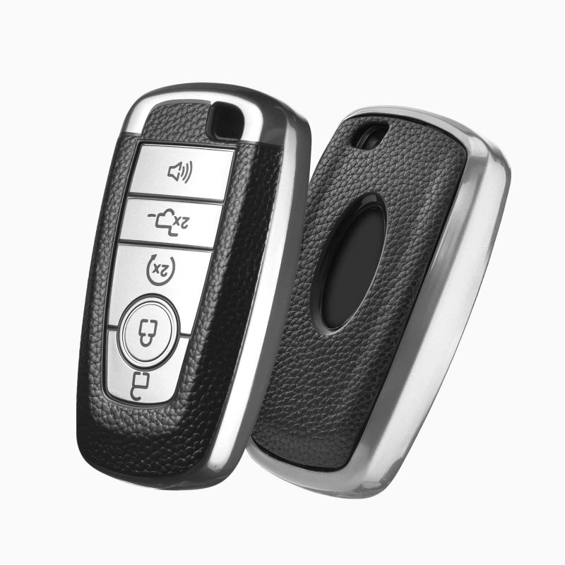 ELOHEI for Ford Key Fob Cover Case Soft TPU Key Fob Case Protector Holder for 2017 2018 2019 Ford Fusion F150 F250 F350 F450 F550 Edge Explorer Escape Mustang Remote Keyless Entry