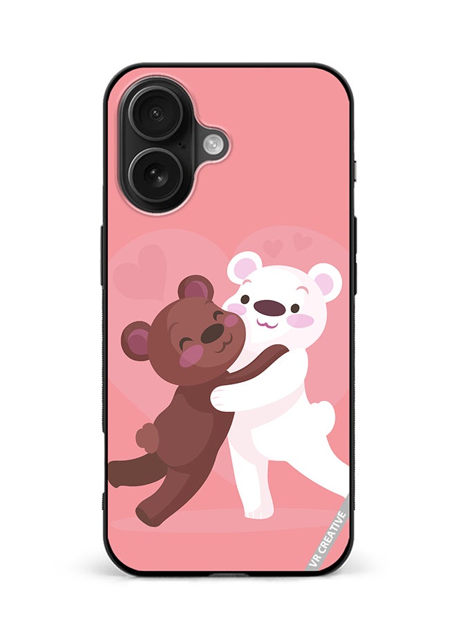 VR CREATIVE Protective Case Cover For Apple iPhone 16 Love Bear Design Multicolour