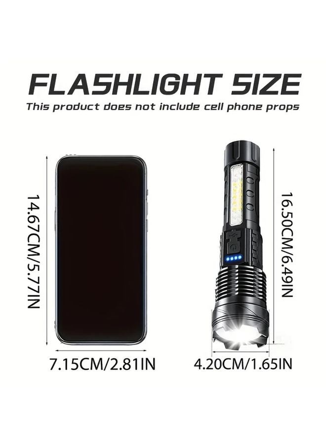 3pcs LED Flashlight 6 Modes USB Rechargeable High Brightness Portable Torch - Image 4