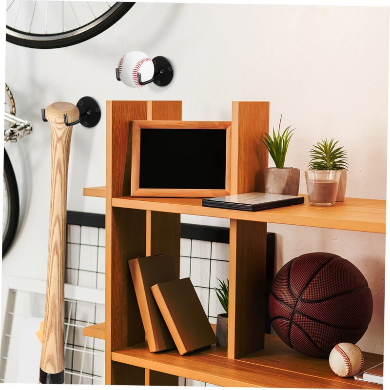 6 Pack Baseball Bat Wall Mount Holder Rack For Sports Equipment Display - Image 5