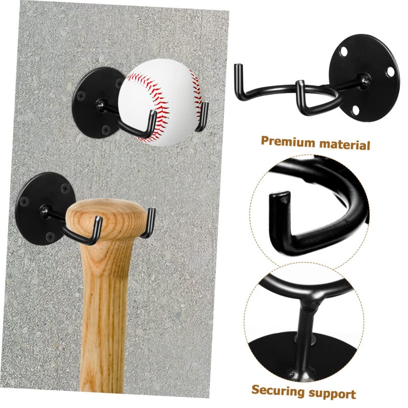 6 Pack Baseball Bat Wall Mount Holder Rack For Sports Equipment Display - Image 3