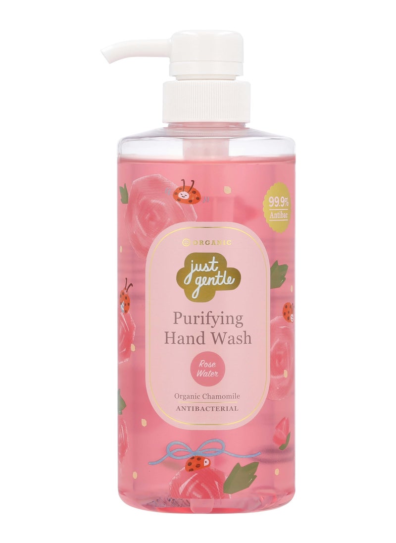 Just Gentle Just Gentle Purifying Hand Wash - Rose Water 99.99% Antibacterial | Gentle on Skin  - Image 1