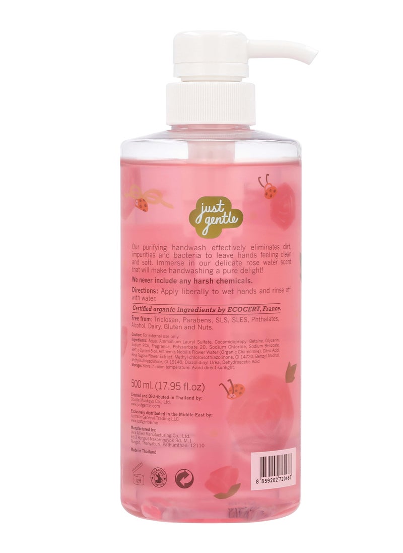 Just Gentle Just Gentle Purifying Hand Wash - Rose Water 99.99% Antibacterial | Gentle on Skin  - Image 2