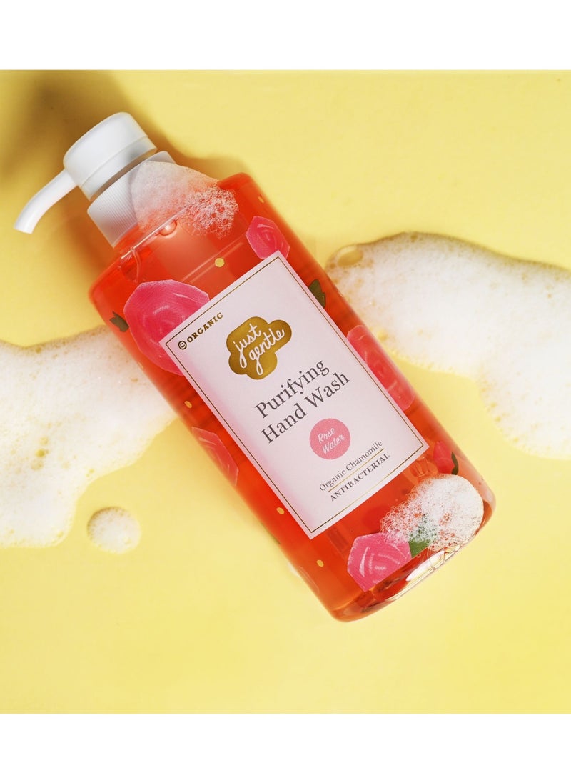 Just Gentle Just Gentle Purifying Hand Wash - Rose Water 99.99% Antibacterial | Gentle on Skin  - Image 5