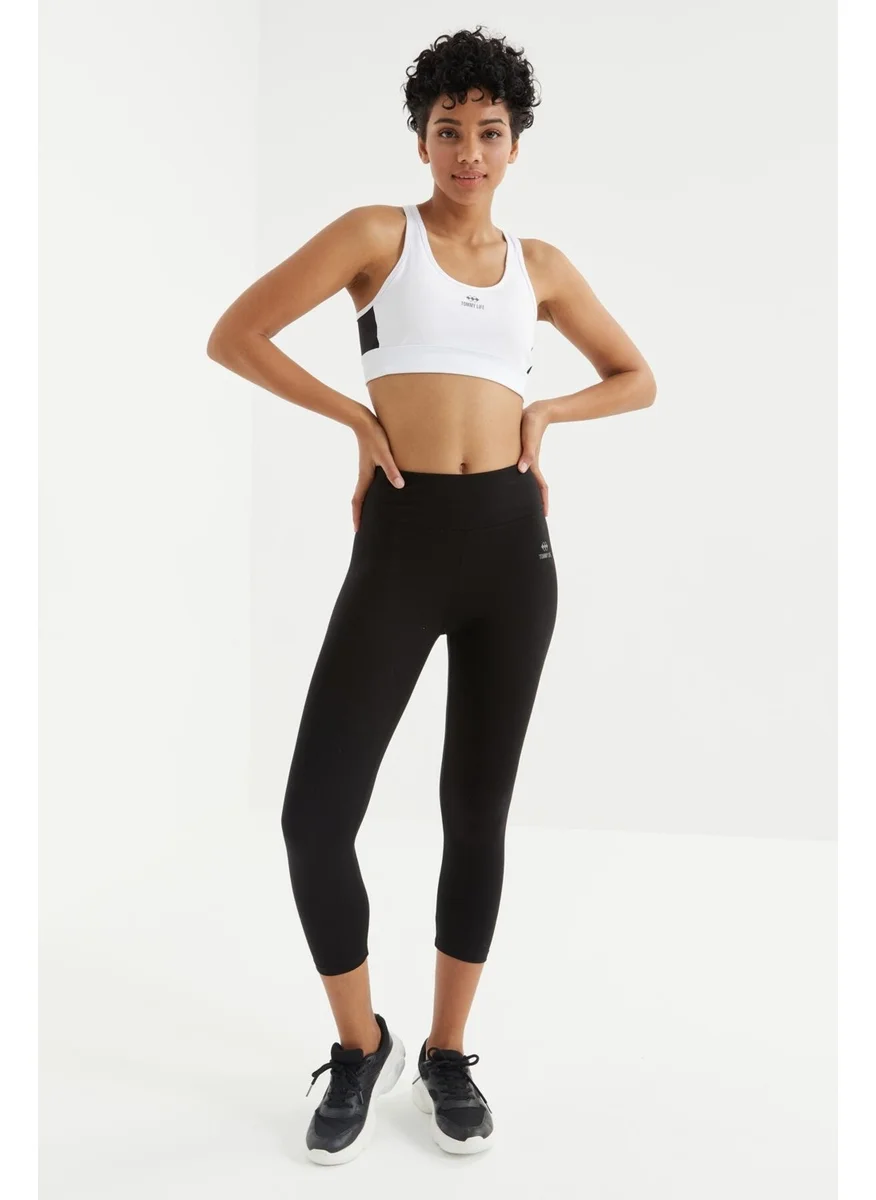 Tommy Life White Cross Back Detail Slim Fit U Neck Padded Women's Sports Bustier - 97121
