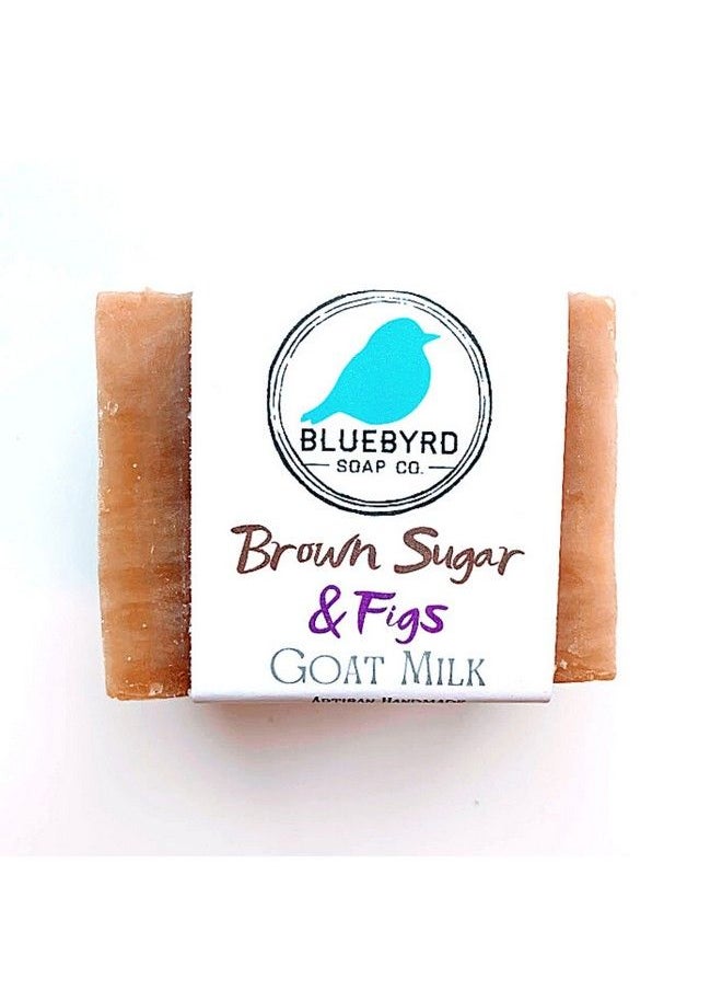 BLUEBYRD SOAP CO. - Brown Sugar Fig Goatsmilk Soap For Women | Handmade Goats Milk Hand & Body Cleanser Bars For Dry Skin | Premium Soap Bar With Rich Scent Extra Moisturizing Made With Organic Sustainable Palm Oil (Fig) - Image 1