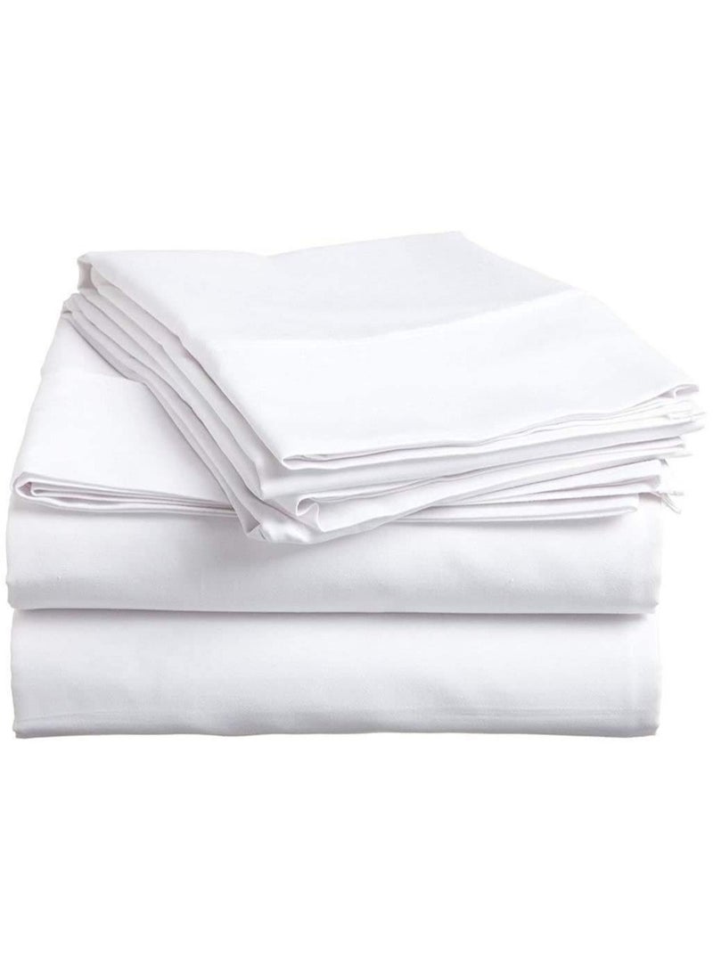 Classic 4-Piece King Bed Sheet Set – Deep Pocket Fitted Sheet & Pillowcases