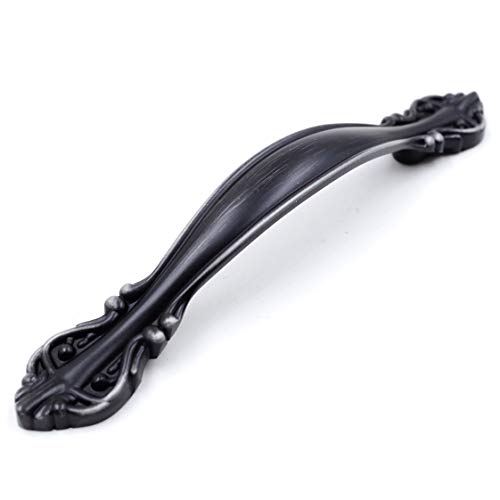 Jetland Cabinet Hardware Handle Pull - 10-Pack, Black with Grey Line, 2-1/2" (64mm) Hole Centers, PW8803BGL64 - Image 1