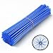 HHLUPUP Universal Bicycle Bike Spoke Covers 72Pcs Motorcycle Wheelchair Wheel Spoke Wraps Dirt Bike Spoke Skin Pipe Trim for 821 Spoke Rims Spoke Covers Decoration Protector YZ50 YZ125 YZ250Blue - Image 2