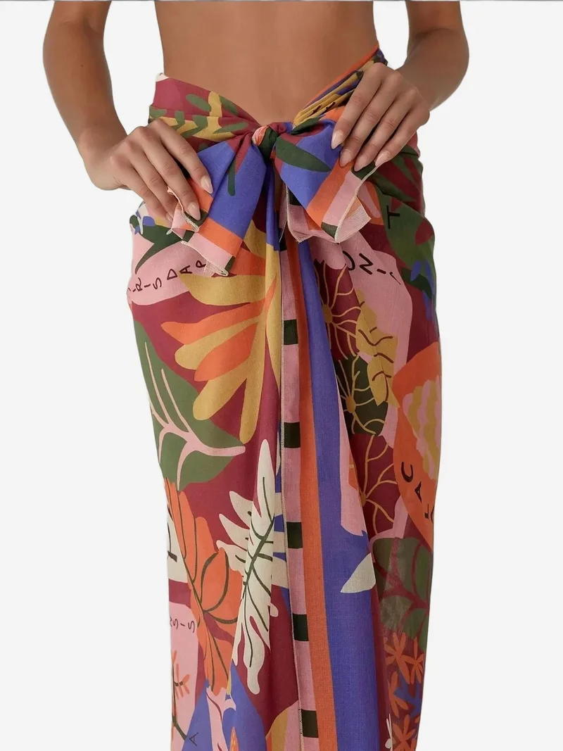 HICCUP Multicolor Printed Beach Maxi Cover-Up for Women | Best Price UAE
