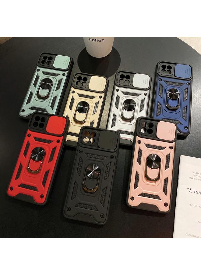 اس-توب جراب لهاتف OPPO A93 بتصميم غطاء كاميرا منزلق مصنوع من مادة TPU+PC - Image 2