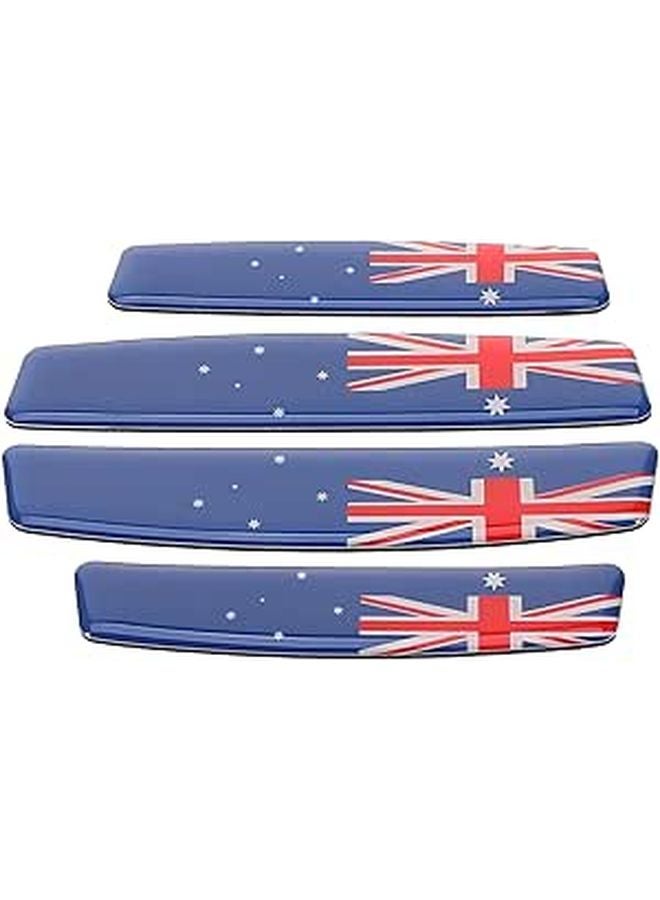 4 Pcs Car Door Protector Bumper Guards Scratch Resistant Flag Pattern Universal Fit - Image 1