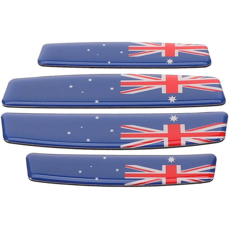 4 Pcs Car Door Protector Bumper Guards Scratch Resistant Flag Pattern Universal Fit - Image 2