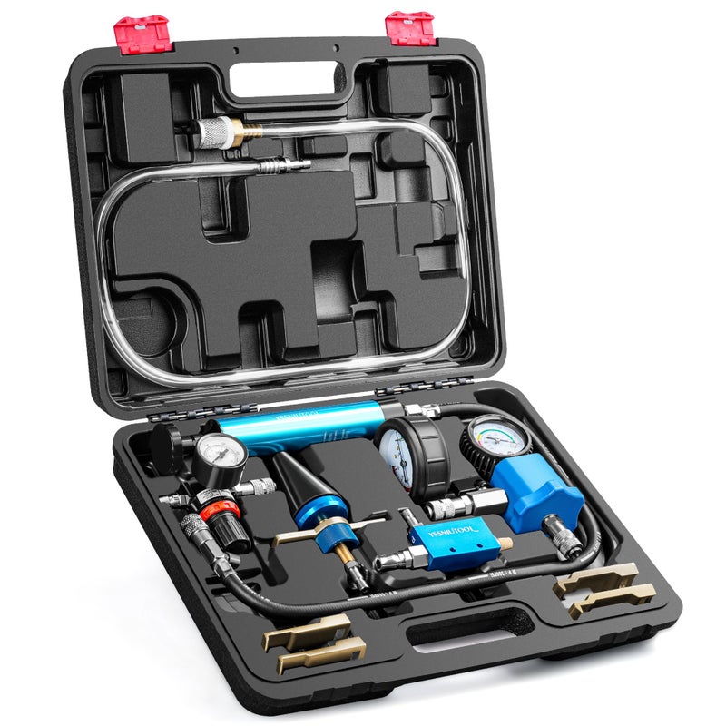 Universal Radiator Pressure Tester Coolant Pressure Tester Car Coolant Vacuum Refill Kit Vacuum Filled Residual Liquid Discharge Tool Coolant Pressure Detector Set Vacuum Cooling System