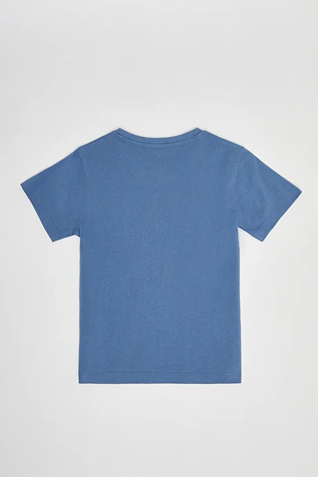 R&B Typography Print T-Shirt with Crew Neck and Short Sleeves