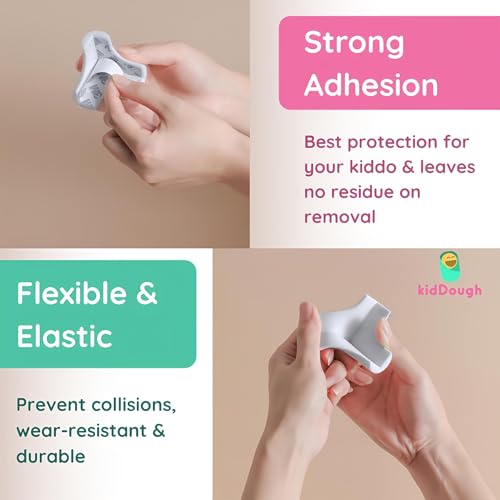 KidDough Baby Proofing Corner Guards, Corner Protector for Sharp Edges, Table Corner Protector for Baby Safety (Soft L Shape) - Image 3