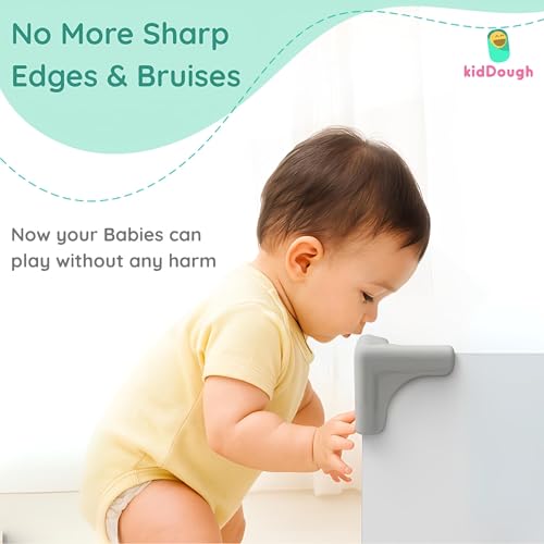 KidDough Baby Proofing Corner Guards, Corner Protector for Sharp Edges, Table Corner Protector for Baby Safety (Soft L Shape) - Image 4