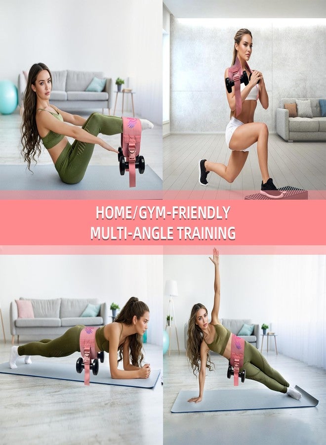 حزام تمارين الورك 2 في 1 للنساء والرجال - جهاز تمارين الأرداف شديد التحمل لتمارين الدمبل والكيتلبيل والألواح - يتحمل وزن 300 رطل - حزام غطس مثقل للتمارين المنزلية والرياضية. (اللون: بنفسجي) - Image 3