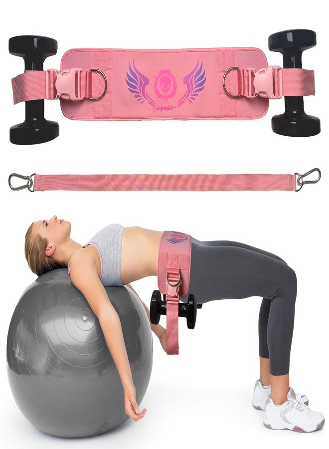 حزام تمارين الورك 2 في 1 للنساء والرجال - جهاز تمارين الأرداف شديد التحمل لتمارين الدمبل والكيتلبيل والألواح - يتحمل وزن 300 رطل - حزام غطس مثقل للتمارين المنزلية والرياضية. (اللون: بنفسجي) - Image 1