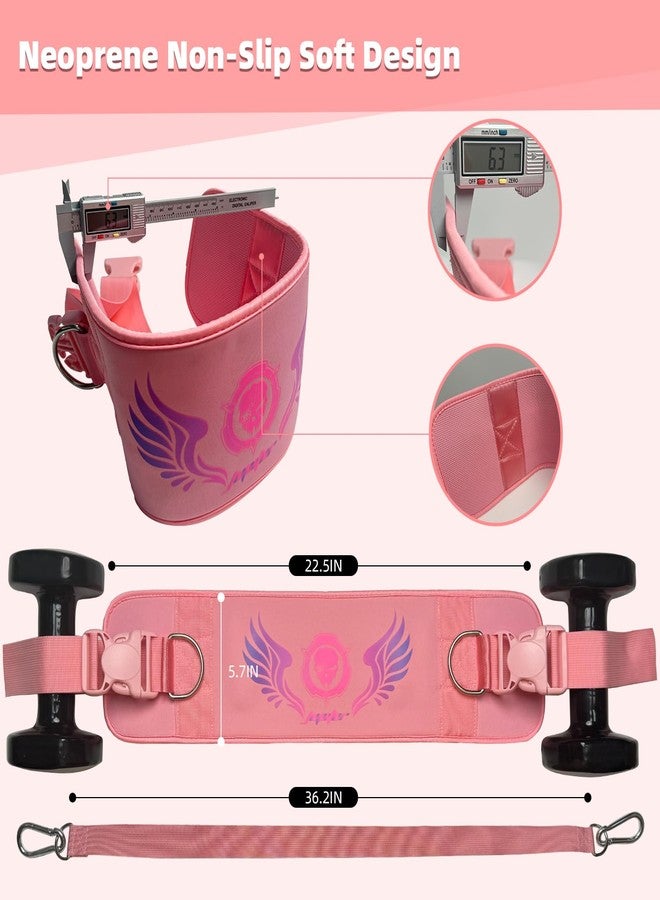 حزام تمارين الورك 2 في 1 للنساء والرجال - جهاز تمارين الأرداف شديد التحمل لتمارين الدمبل والكيتلبيل والألواح - يتحمل وزن 300 رطل - حزام غطس مثقل للتمارين المنزلية والرياضية. (اللون: بنفسجي) - Image 5