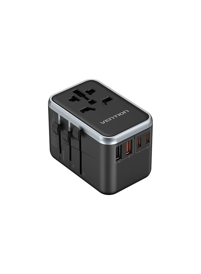 فينشن Vention 4-port Usb c+c+a+a Gan Travel Adapter Pd usba 65W