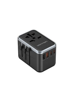VENTION Vention 4-Port USB GaN Universal Travel Adapter Black  - Image 1