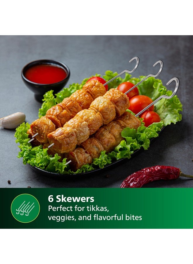 Philips Philips Airfryer Party Sizzler Kit with Double layer grill rack, skewers, HD9820/01, Compatible with Extra Large Airfryer  - Image 4