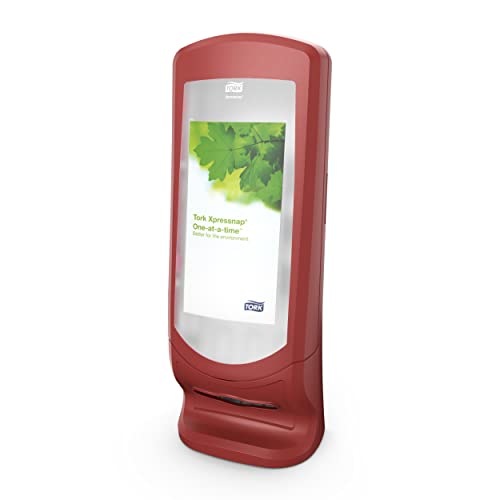 Tork Xpressnap® Stand Napkin Dispenser Red N4, Signature Range, 24.5" x 9.25" x 9.25", 6336000 - Image 1