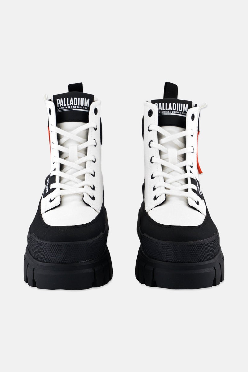 PALLADIUM Women Revolt Zip Tx Lace Up Ankle Boots, White  - Image 3