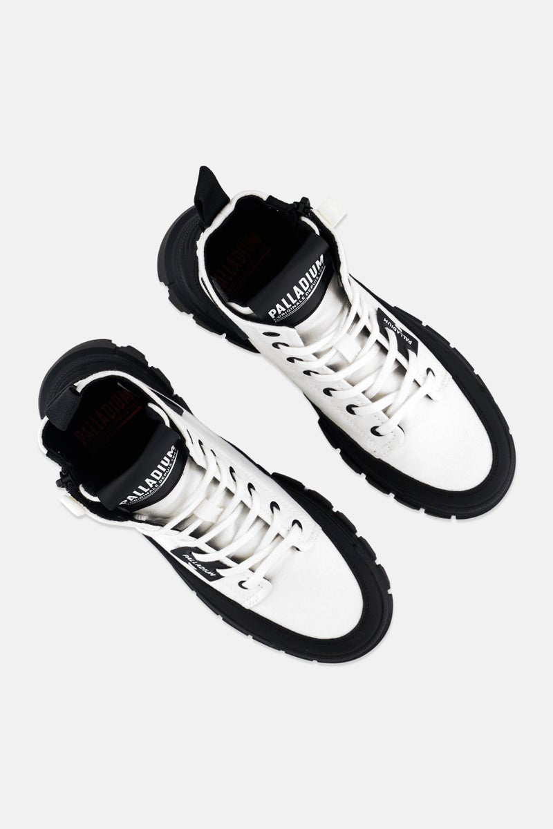 PALLADIUM Women Revolt Zip Tx Lace Up Ankle Boots, White  - Image 4