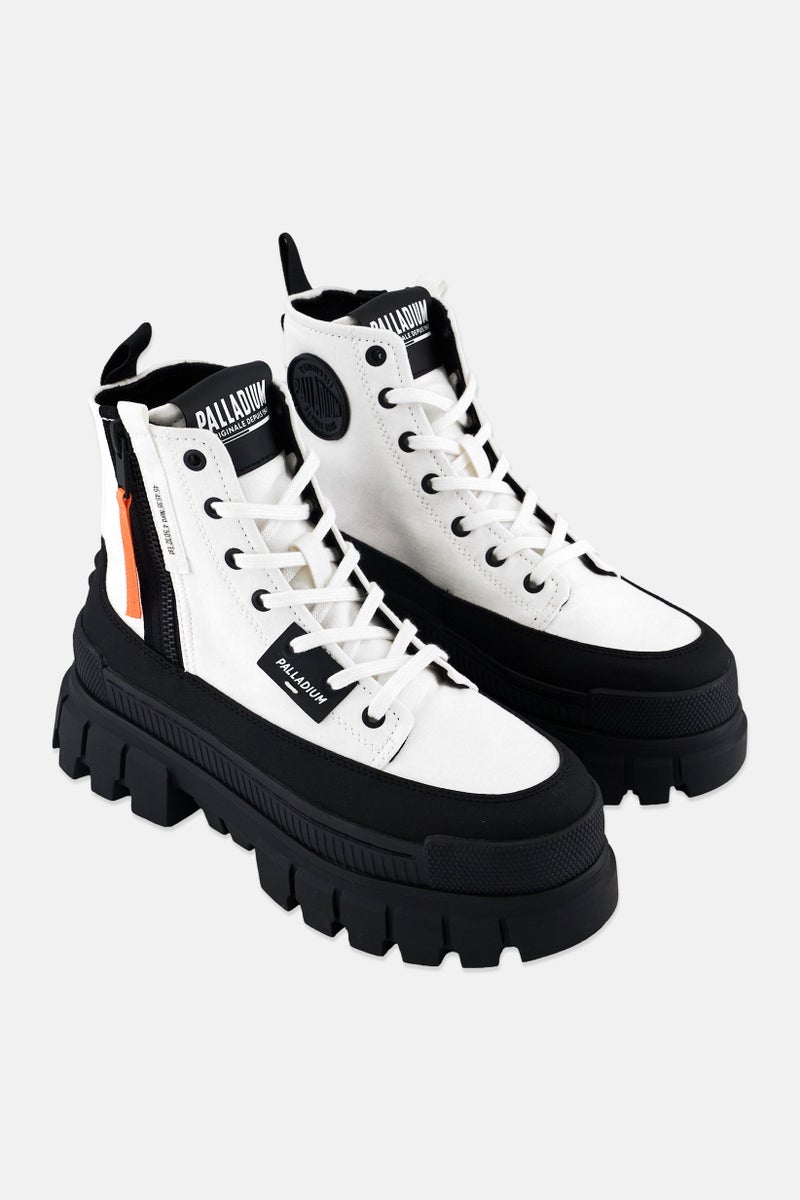 PALLADIUM Women Revolt Zip Tx Lace Up Ankle Boots, White  - Image 1