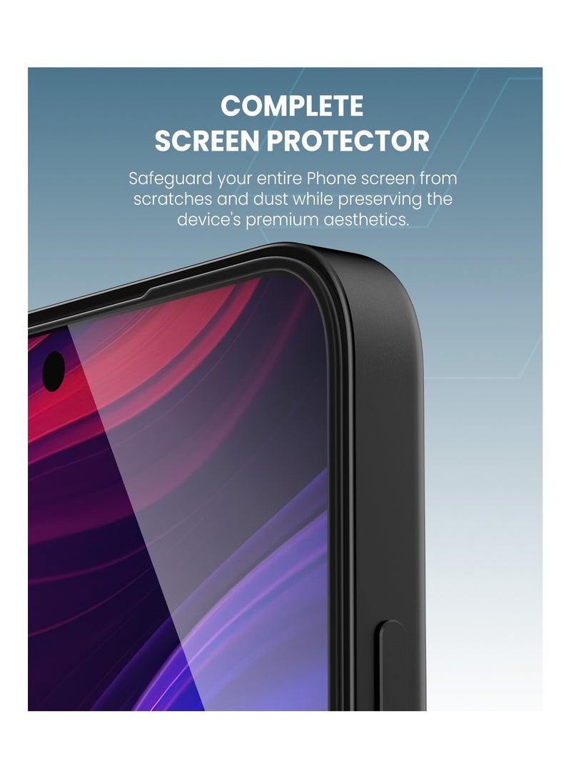 Moxedo Ultra Shield Tempered Glass Screen Protector HD Clear 9H Hardness Full Coverage with Auto-Align Easy Applicator for Samsung Galaxy S25 - Image 3