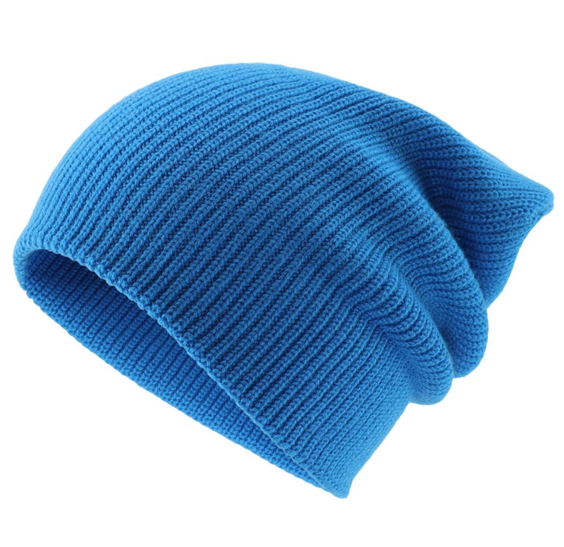 Connectyle Classic Men's Warm Winter Hats Acrylic Knit Cuff Beanie Cap Daily Beanie Hat (Bright Blue) - Image 3