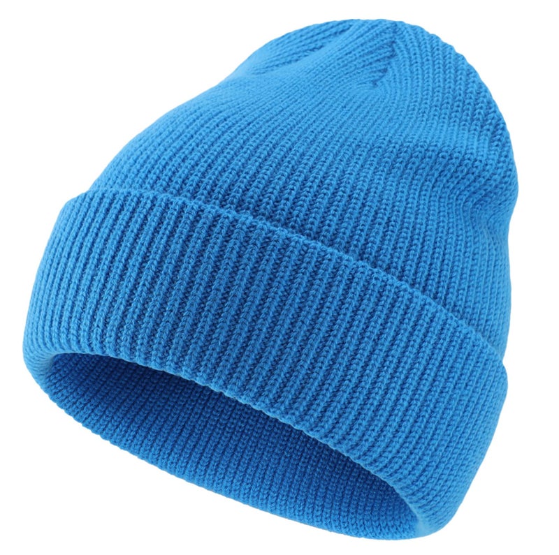 Connectyle Classic Men's Warm Winter Hats Acrylic Knit Cuff Beanie Cap Daily Beanie Hat (Bright Blue) - Image 2